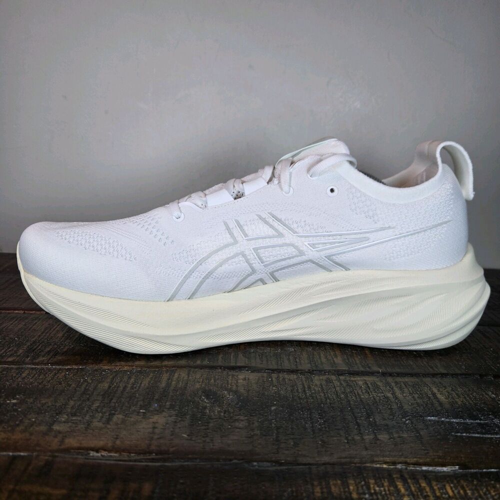 NEW Asics Gel Nimbus 26 Mens Size 11 Running Shoes White Cream 1011B794 - Picture 6 of 12